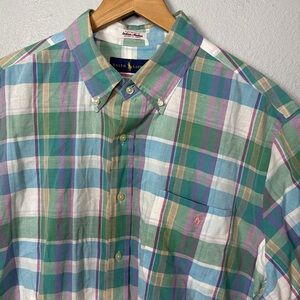 Ralph Lauren Indian Madras Plaid Button Down Shirt